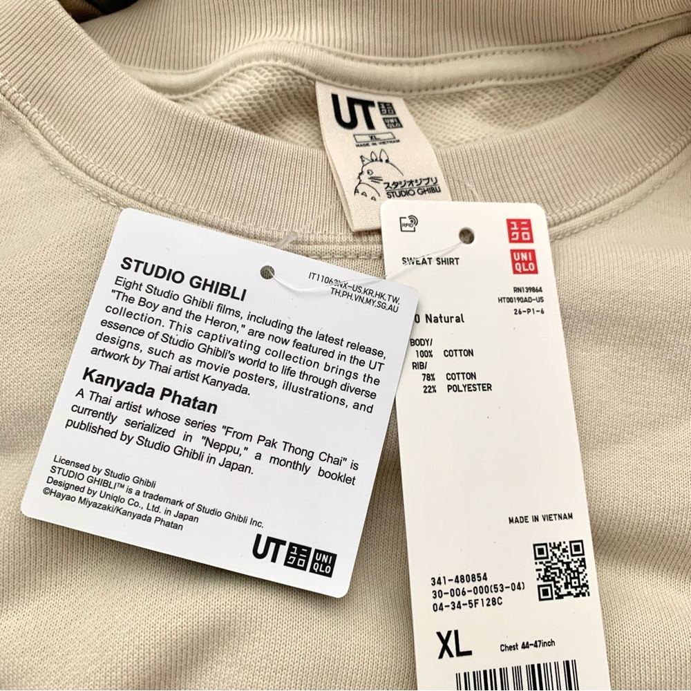 Uniqlo Studio Ghibli Kiki's Delivery Service Sweatshirt in Natural - Picture 12 of 13